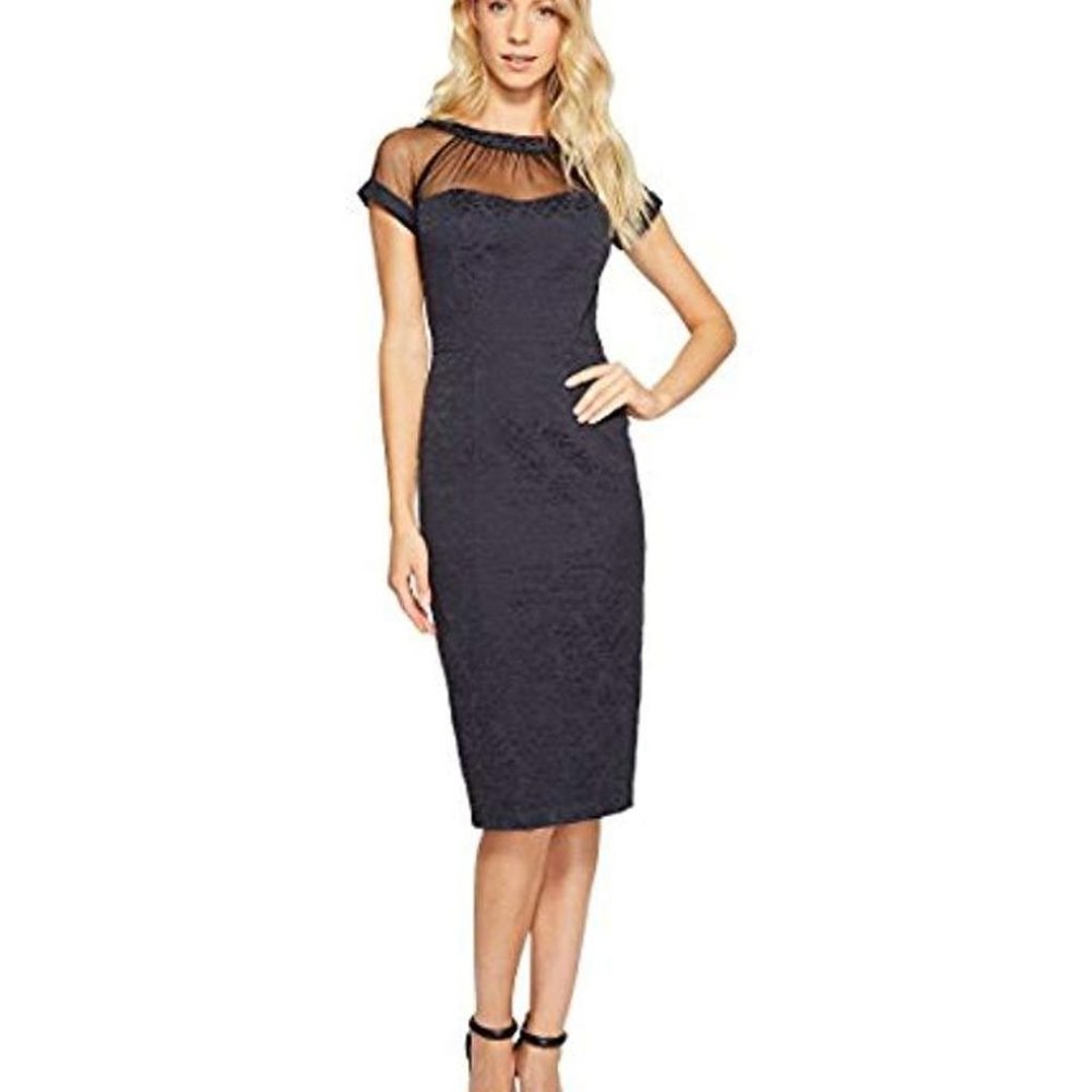 Maggy London Navy Illusion Dress
